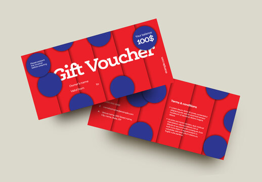 Abstract Gift Voucher Layout