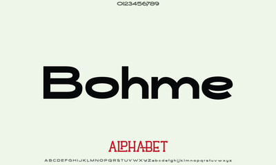 Luxury Bohme Regular alphabet letters font for logo