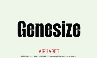 Luxury Genesize Grotesk Demo Regular alphabet letters font for logo