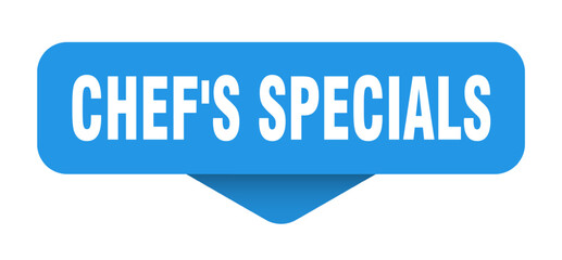 chef's specials sticker. chef's specials sign on transparent background