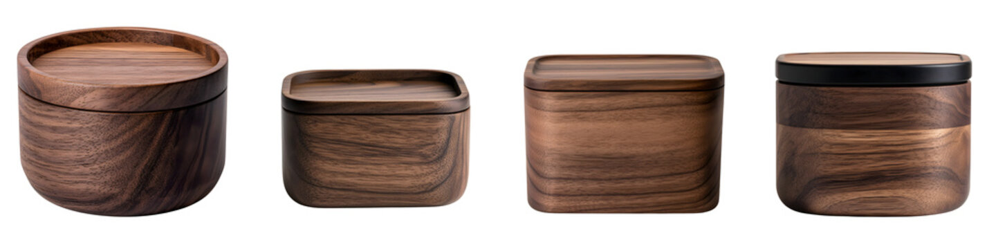 Elegant wooden containers for modern home storage and decor