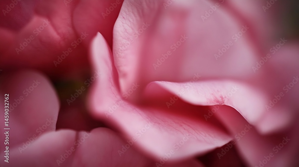 Poster Close-up view of delicate pink flower petals, showcasing soft texture and subtle color variations.  The image evokes a sense of serenity and natural beauty. : Generative AI