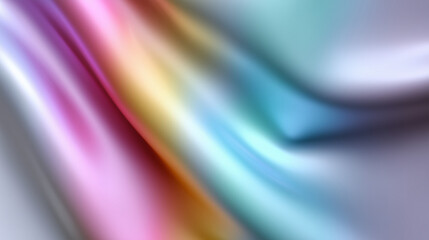 Obraz premium Smooth and Colorful Holographic Abstract Background with Gentle Gradient Flowing Waves