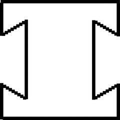 Square shape pixel icon 80s style