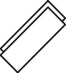 Square shape pixel icon 80s style