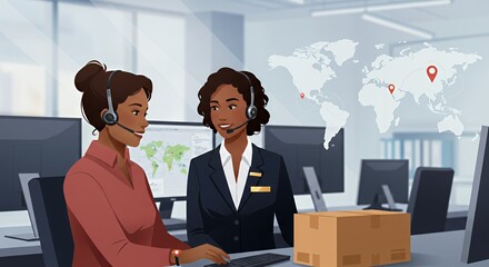 Global Shipping Support: Two Customer Service Agents Provide Excellent Service