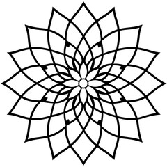 Obraz premium Intricate Line Art Cosmos Mandala