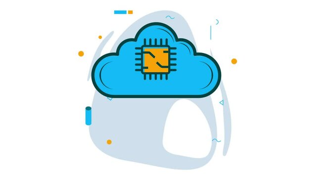 ai cloud llm computing animation, large language models infrastructure animated video Artificial intelligence Clip Natural Language Processing footage Machine Learning motion graphics