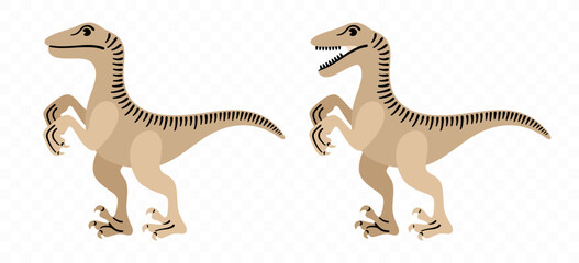 Velociraptor, dinosaur, raptor, reptile, graphic design. Animal, nature, prehistoric, extinct and fossil, vector design and illustration