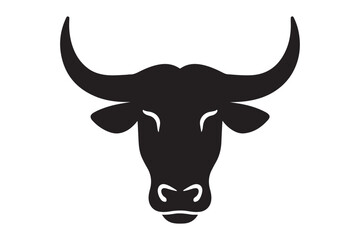 Aggressive bull head silhouette logo with clean design