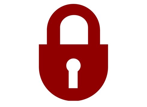 red lock icon
