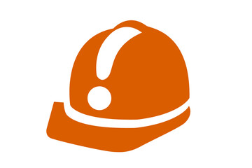 vector orange safety helmet