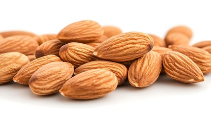 A Close-Up of a Pile of Shelled Almonds