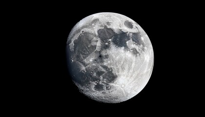 Naklejka premium full moon isolated on transparent background