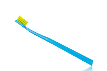 Toothbrush isolated on white background, macro.