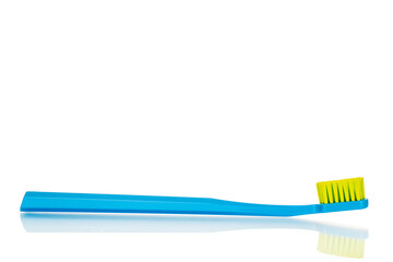 Toothbrush isolated on white background, macro.