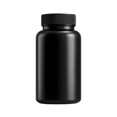 Black Plastic Supplement Bottle Transparent PNG