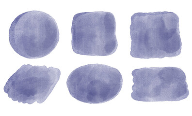 set of watercolor hand drawn watercolor