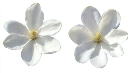 Two white magnolia blossoms
