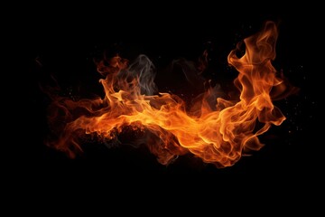 Fototapeta premium Dim fire effect backgrounds bonfire black background.