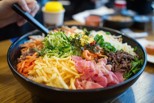 pixel perfect image of close up on person taking photo of food - Powered by Adobe