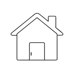 Fototapeta premium Simple outline of a house icon in minimalistic style 