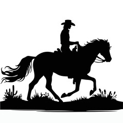 Naklejka premium A vector horse rider.
