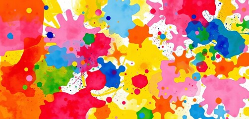 Abstract colorful watercolor splash fractal, grunge texture background,  element,  frame