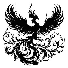 Obraz premium A Vector Silhouette Bird Design.