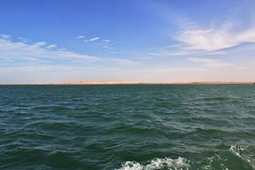 Nature of Atlantic ocean in Banc d'Arguin National Park, Mauritania, West Africa