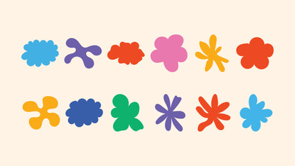 Editable vector pack featuring hand drawn florals, stars, design marks, geometric figures — great for packaging, product labels, print designs and digital marketing.