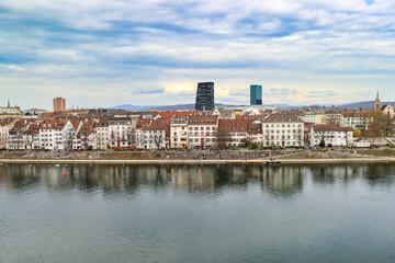 panorama of the city of Basel in Switzerland