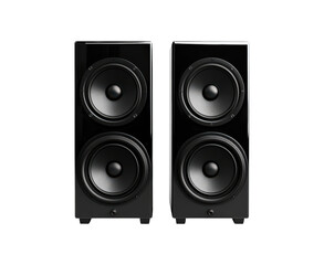 Fototapeta premium High Quality Black Speakers on a transparent background