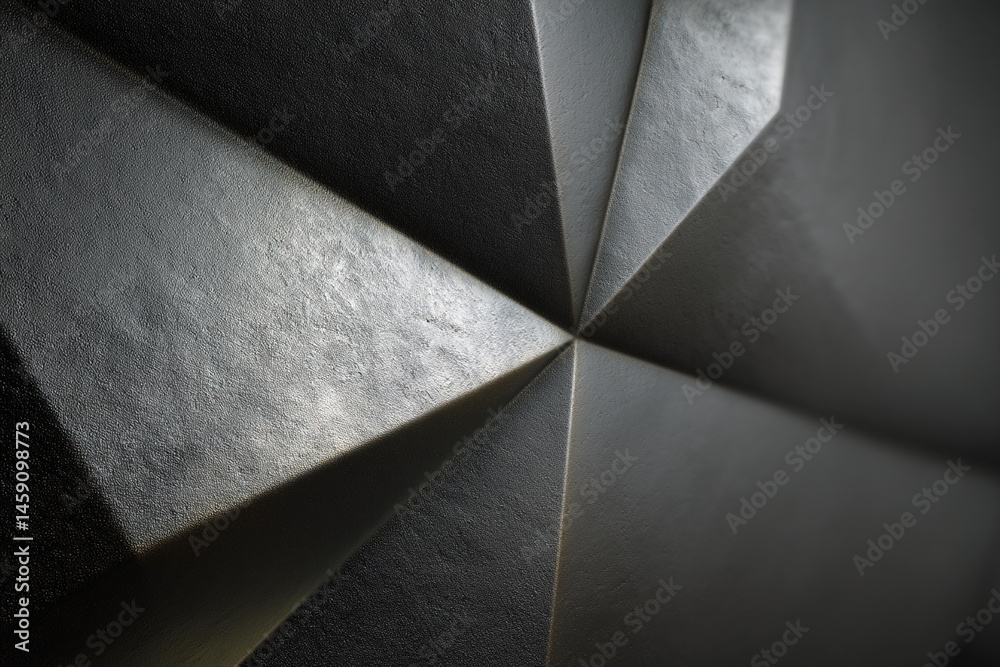 Fototapete dark gray textured surface with geometric pattern, creating a modern and abstract design, suitable f