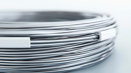 Close-up of coiled metal wire