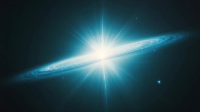 In outer space, Sirius star&mdash;the blue giant nearest to the Sun&mdash;is isolated on a black background.