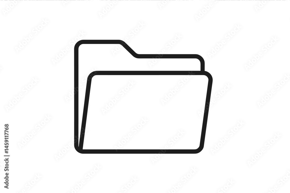 Poster vector illustration icon of a simple folder design representing document organization and management