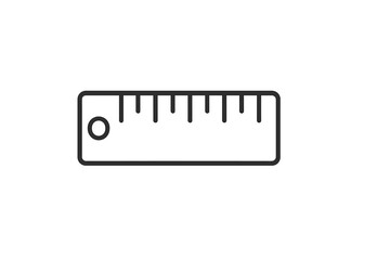 Vector illustration of a simple measuring ruler icon perfect for educational or design purposes