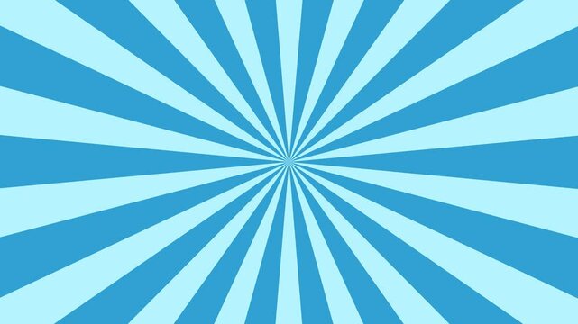 Animated Radiant Gradient Blue Sunburst Background Loop