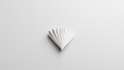 White paper fan, minimalist design
