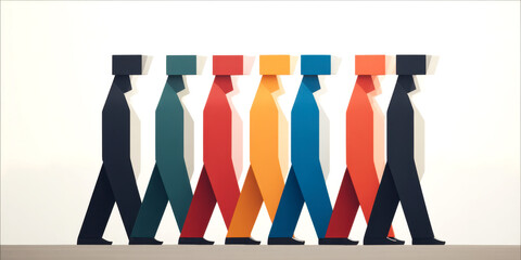 Republic Day Italy Colorful abstract figures in motion