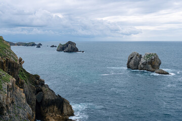 View of the sea coast in the north of Spain