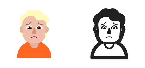 Man Frowning Emoji (Blonde Hair)
