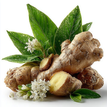 Ginger isolated on the white background.