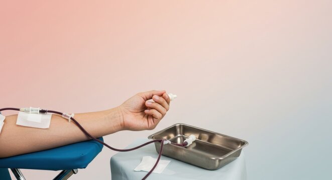 Blood Donation: A selfless act of giving, life saving process, helping others, medical procedure, healthcare, hospital,  humanitarian aid, community support, volunteer work,  donating blood