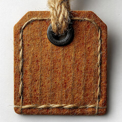 The price tag. Recycle Brown paper on the White background.