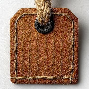 The price tag. Recycle Brown paper on the White background.
