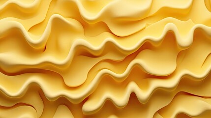 Abstract, wavy, yellow,  smooth texture.  Detailed layers of undulating, soft yellow curves