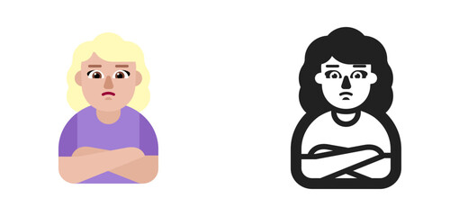 Woman Pouting Emoji (Blonde Hair)
