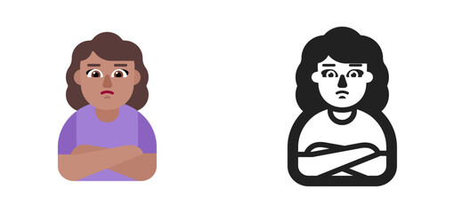 Woman Pouting Emoji (Medium-Light Skin Tone)
